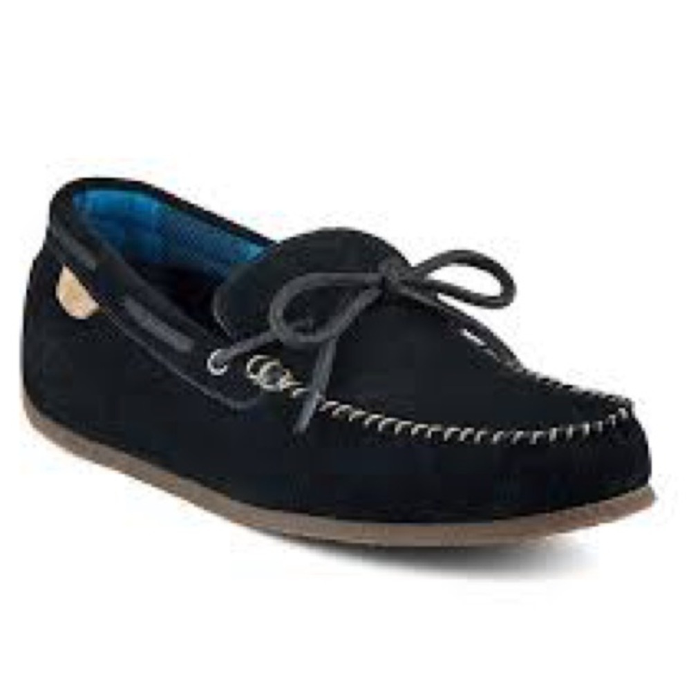 Sperry Men’s Like New Black Sz 10 Suede Slippers Gum Outsoles